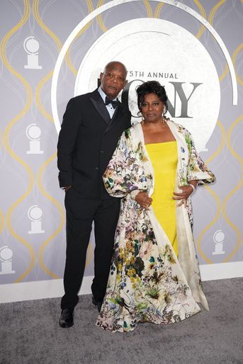Samuel L. Jackson et sa femme Latanya Richardson lors de 75ème cérémonie des Tony Awards, au Radio City Music Hall, à New York, le 12 juin 2022.
