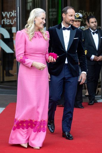 Le prince Haakon de Norvège avec sa femme la princesse Mette-Marit à Oslo, le 10 juin 2022