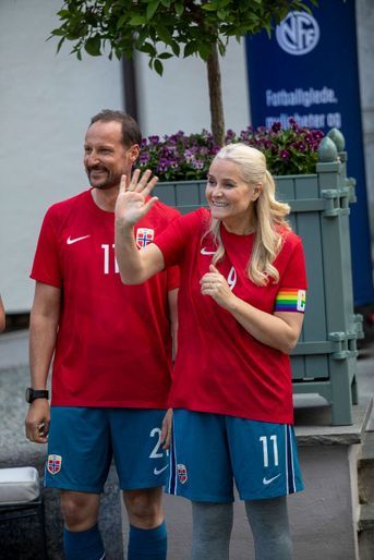 La princesse Mette-Marit et le prince Haakon de Norvège à Asker, le 13 juin 2022