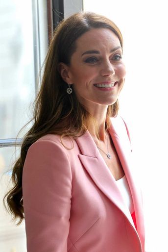 Kate Middleton a participé à une table ronde consacrée à la petite enfance, avec plusieurs ministres, à Londres, le 16 juin 2022.