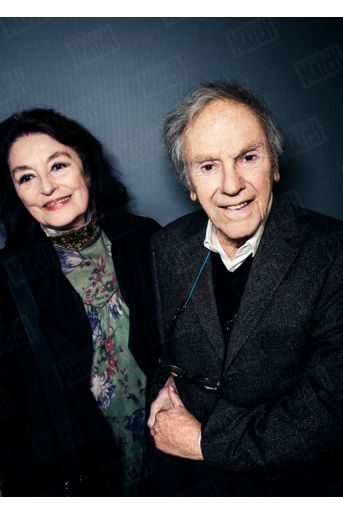 Jean-Louis Trintignant et Anouk Aimée, retrouvailles d&#039;«Un homme et une femme», à l&#039;occasion des 50 ans du film de Claude Lelouch, en novembre 2016.