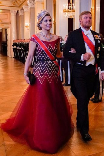 La reine Maxima des Pays-Bas dans une robe Jan Taminiau à Oslo, le 17 juin 2022