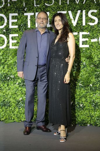 Jean Reno et sa femme Zofia Borucka au Festival de Télévision de Monte Carlo, à Monaco, le 18 juin 2022.