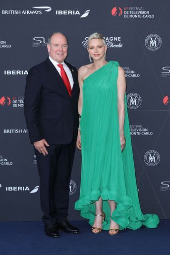 La princesse Charlène et le prince Albert II de Monaco au 61e Festival de télévision de Monte-Carlo, le 17 juin 2022