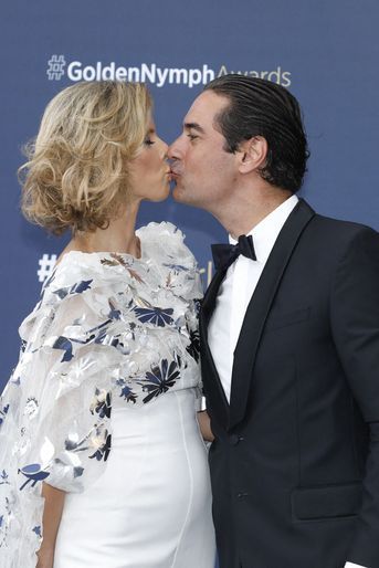 Sylvie Tellier et son époux, Laurent, le 21 juin 2022 au Festival de la Télévision de Monte-Carlo à Monaco.
