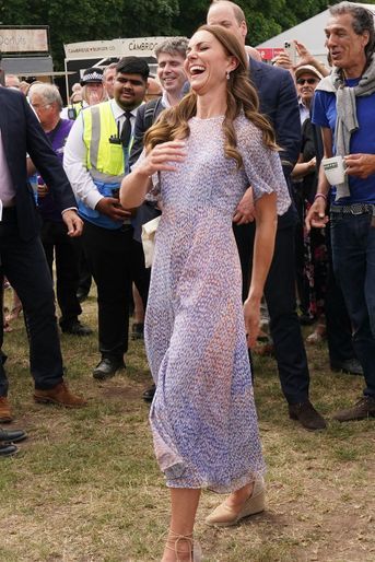 Le prince William et Kate Middleton lors d'une visite à la toute première journée du comté de Cambridgeshire à l'hippodrome July à Newmarket, le 23 juin 2022.