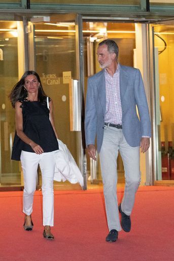 La reine Letizia et le roi Felipe VI d'Espagne à Madrid, le 25 juin 2022