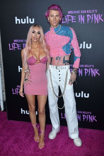 Megan Fox et Machine Gun Kelly à la première du documentaire "Machine Gun Kelly's Life in Pink" à New York, le 27 juin 2022. 