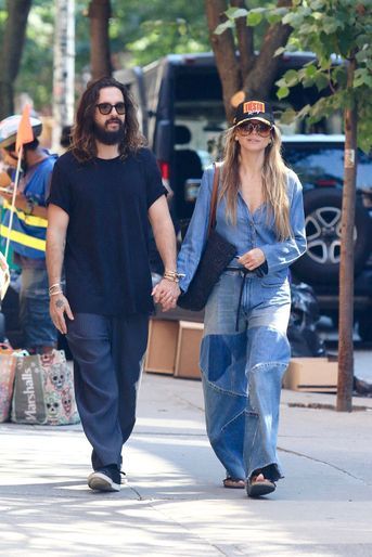 Heidi Klum et son mari Tom Kaulitz de sortie en amoureux à New-York, le 26 juin 2022.