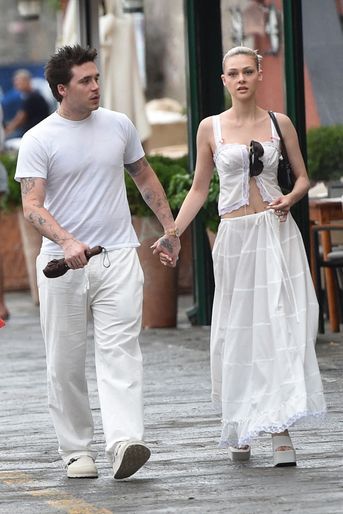 Brooklyn Beckham et Nicola Peltz le 4 juillet 2022 à Portofino.
