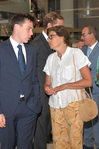 La princesse Stéphanie de Monaco et son fils Louis Ducruet à Monaco, le 7 juillet 2022