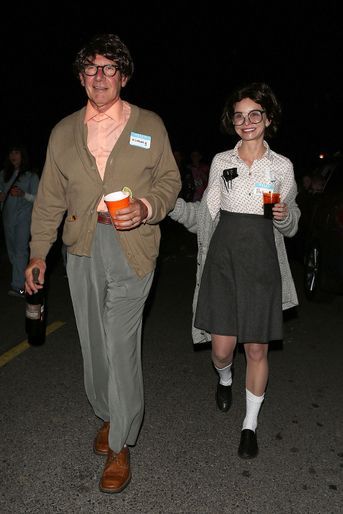 Harrison Ford et Calista Flockhart déguisés pour Halloween, à Santa Monica en 2012. 