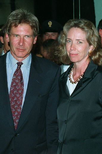 Harrison Ford et sa femme Melissa Mathison au Festival du Film de Venise en 1994. 