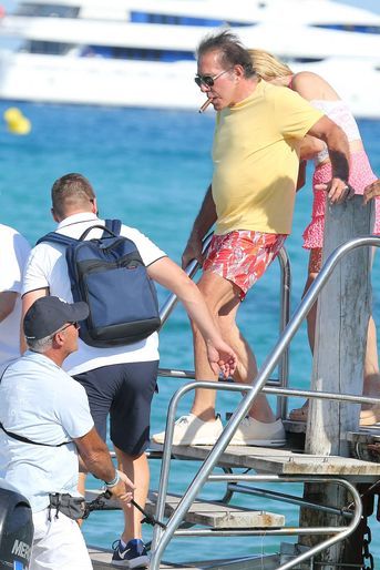 Steve Wynn le 3 juillet 2022 à la plage du Club 55, à Ramatuelle.