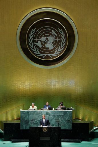 Le prince Harry au QG des Nations Unies pour célébrer le Nelson Mandela International Day, le 18 juillet 2022. 