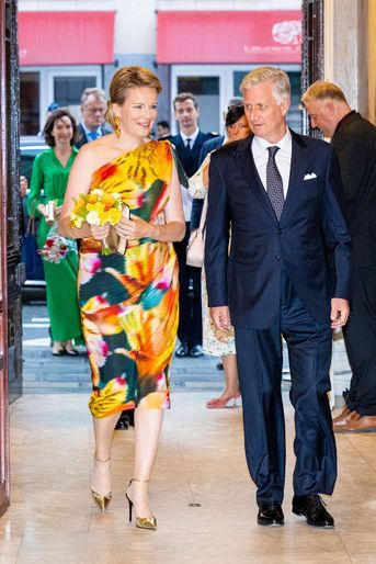 Le roi Philippe et la reine Mathilde de Belgique au concert en prélude à la Fête nationale belge aux Beaux-Arts à Bruxelles. Le 20 juillet 2022