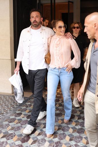 Jennifer Lopez et Ben Affleck à Paris, le 25 juillet 2022.