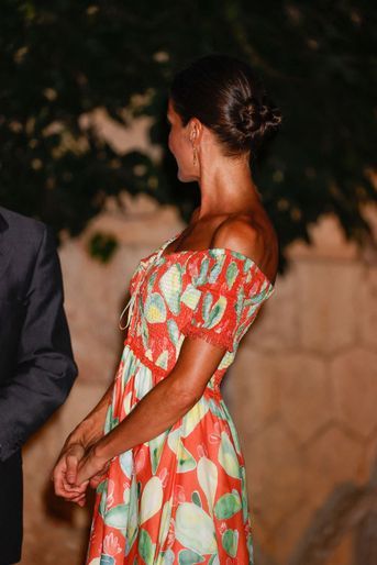 Le chignon de la reine Letizia d'Espagne à Palma de Majorque, le 4 août 2022