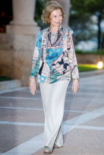 L'ex-reine Sofia d'Espagne à Palma de Majorque, le 4 août 2022