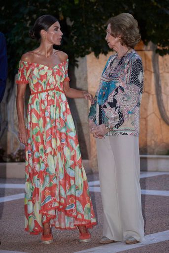 La reine Letizia et l'ex-reine Sofia d'Espagne à Palma de Majorque, le 4 août 2022