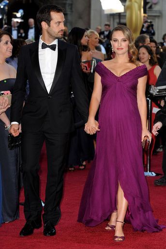 Benjamin Millepied et Natalie Portman aux Oscars en 2011.