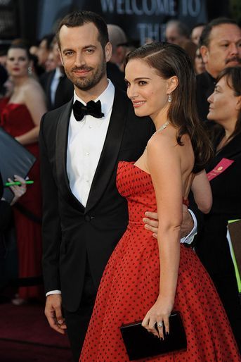 Natalie Portman et Benjamin Millepied aux Oscars, en 2012. 