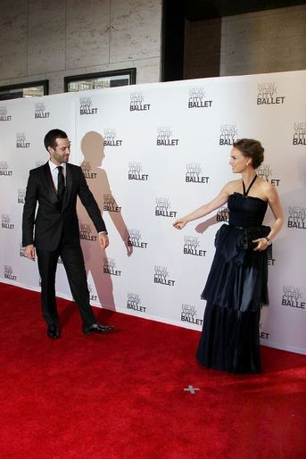 Natalie Portman et Benjamin Millepied au New York City Ballet Spring Gala, en 2012. 