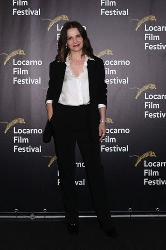 Juliette Binoche le 6 août 2022 au Festival de Locarno (Suisse).