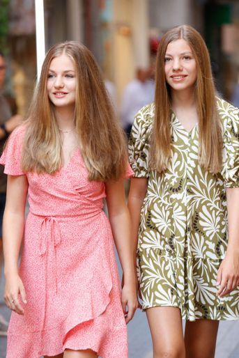 Les princesses Leonor et Sofia d'Espagne à Palma de Majorque, le 10 août 2022