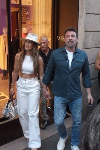 Ben Affleck et Jennifer Lopez, le 25 août 2022 à Milan. 