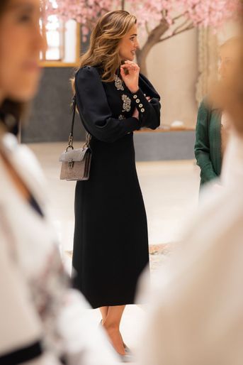 La reine Rania de Jordanie lors des fiançailles du prince Hussein à Riyadh le 17 août 2022