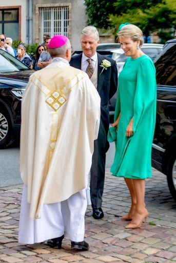 La reine Mathilde et le roi des Belges Philippe à Pont-l'Evêque, le 3 septembre 2022