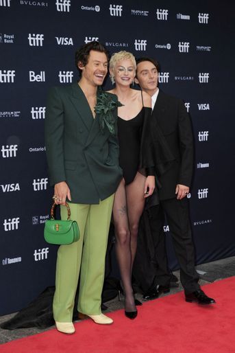 Harry Styles, Emma Corrin et David Dawson donnent le coup d’envoi des promotions du drame romantique tumultueux, «My Policeman», au Festival International du Film de Toronto, le 11 septembre 2022. <br />

