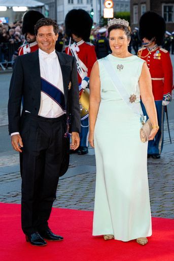 La princesse Alexia de Grèce et son mari Carlos Morales Quintana, à Copenhague le 10 septembre 2022