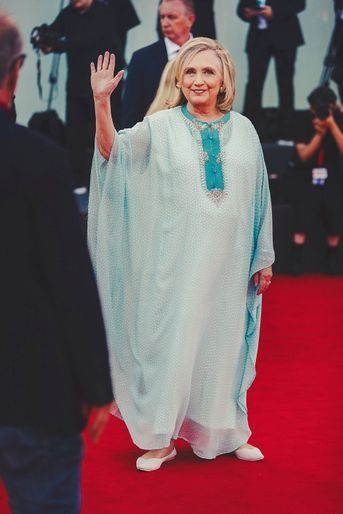 Hillary Clinton, à Venise pour les DVF Awards, créés par Diane von Fürstenberg pour honorer les femmes engagées et inspirantes.