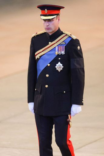 Le prince William, très ému lors de la veillée organisée à Westminster Hall, samedi.