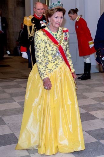 La reine Sonja de Norvège, à Copenhague le 11 septembre 2022