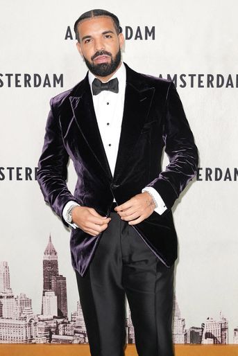 Drake à l'avant-première d'"Amsterdam", le 18 septembre 2022, au Alice Tully Hall, à New York.