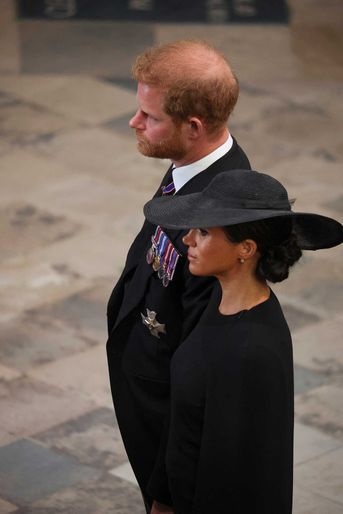 Meghan Markle lors des funérailles de la reine Elizabeth II, lundi 19 septembre 2022. 
