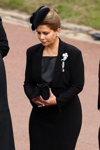 La princesse Haya de Jordanie, demi-sœur du roi Abdallah II, à Windsor le 19 septembre 2022