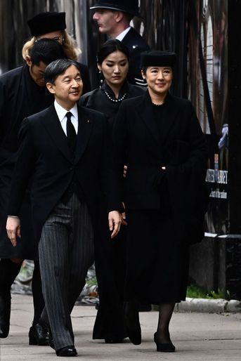 L'impératrice Masako et l'empereur Naruhito du Japon se rendent à l'abbaye de Westminster pour les funérailles de la reine Elizabeth II, le 19 septembre 2022