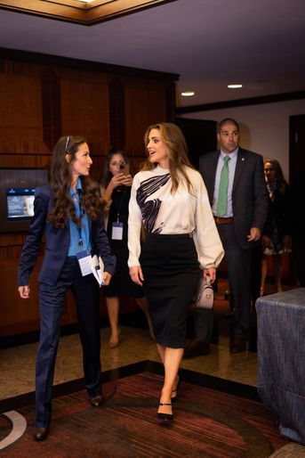 La reine Rania de Jordanie à New York, le 21 septembre 2022