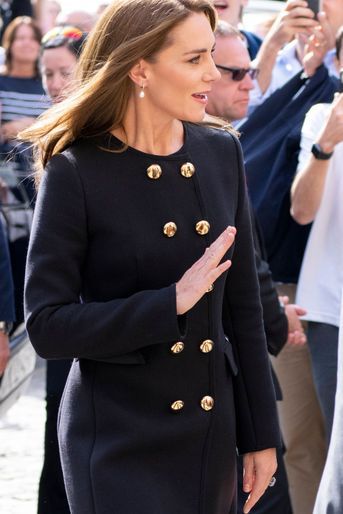 Première apparition en public pour Kate Middleton après les funérailles de la reine Elizabeth II, à Windsor, le 22 septembre 2022. 