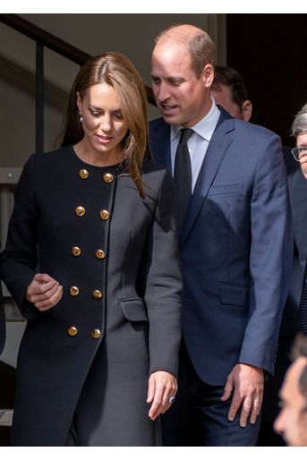 Le prince et la princesse de Galles viennent saluer les bénévoles, à Windsor, le 22 septembre 2022.