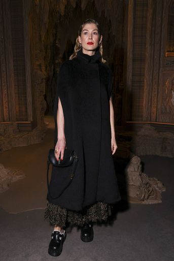 Rosamund Pike au défilé Dior printemps-été 2023, à Paris le 27 septembre 2022. 
