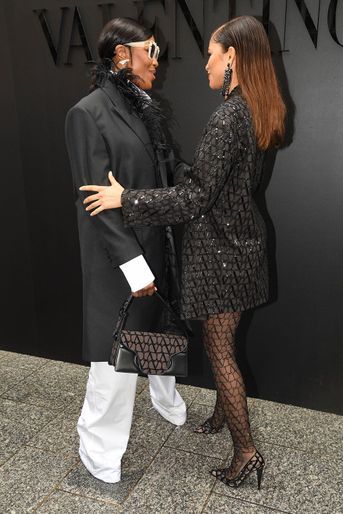 Zendaya et Naomi Campbell au défilé Valentino.