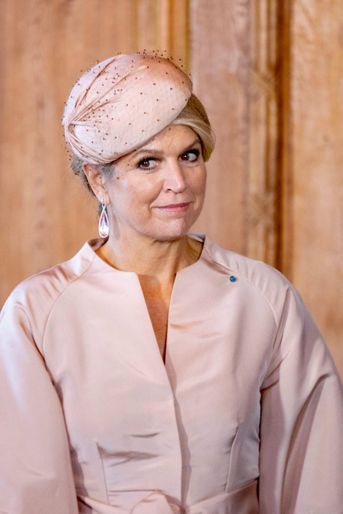 Le bibi de la reine Maxima des Pays-Bas à Stockholm, le 11 octobre 2022