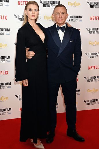 Daniel Craig et sa fille Ella Craig à l’avant-première du film «Glass Onion: A Knives Out Mystery» au festival du film de Londres, le 16 octobre 2022.