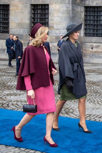 La reine Maxima des Pays-Bas et Laura Mattarella à Amsterdam, le 9 novembre 2022