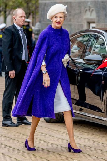 La princesse Benedeikte de Danemark à son arrivée à l'Hôtel de Ville de Copenhague, le 12 novembre 2022